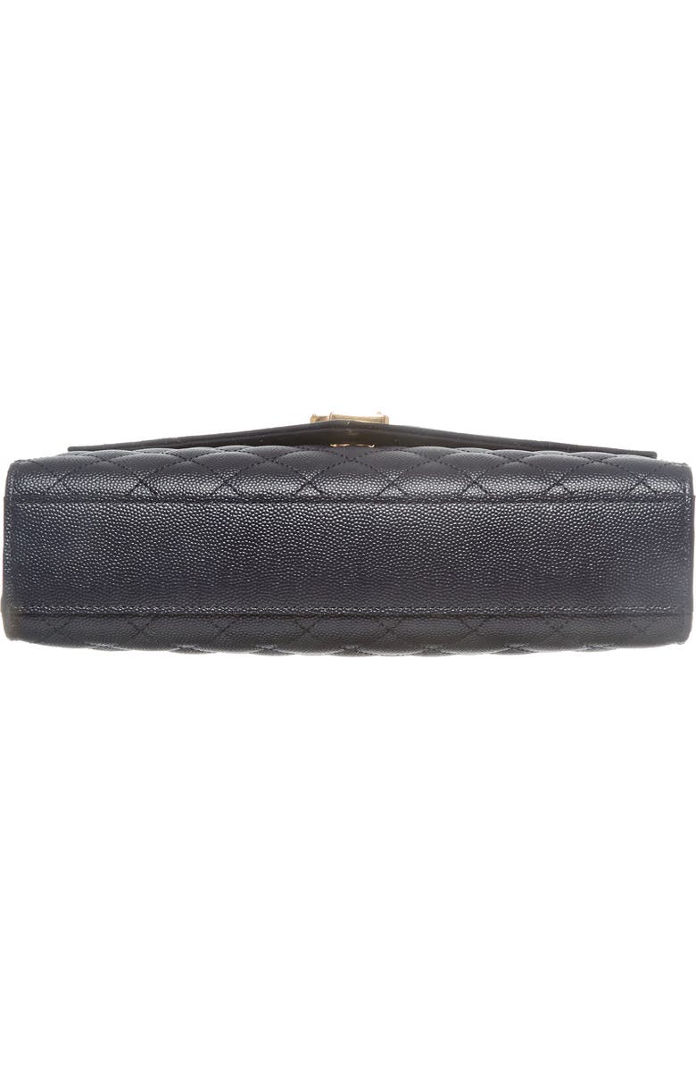 Saint Laurent Medium Cassandra Quilted Leather Envelope Bag, Alternate, color, Deep Marine