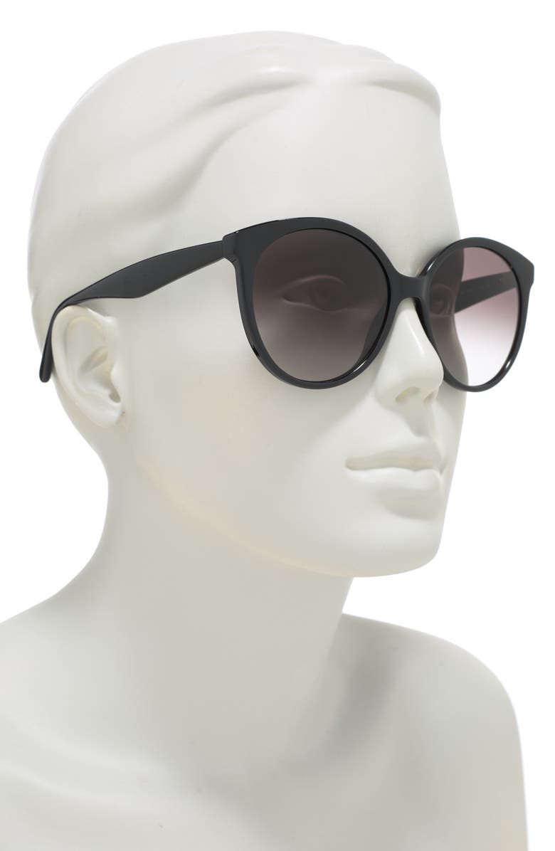 FERRAGAMO 58mm Tea Cup Full Rim Sunglasses, Alternate, color, Black