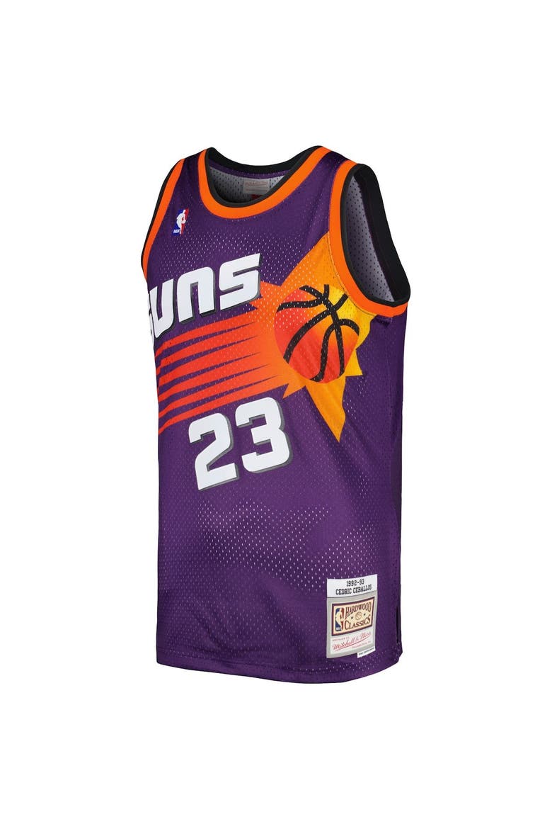 Men's Mitchell & Ness Cedric Ceballos Purple Phoenix Suns 1992/93 Hardwood Classics Swingman Jersey, Alternate, color, Purple