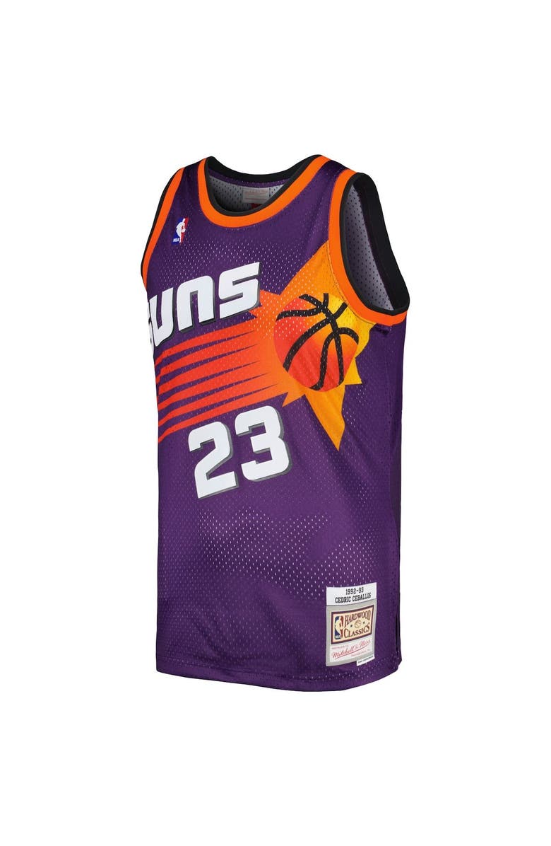 Mitchell & Ness Men's Mitchell & Ness Cedric Ceballos Purple Phoenix Suns 1992/93 Hardwood Classics Swingman Jersey, Alternate, color,