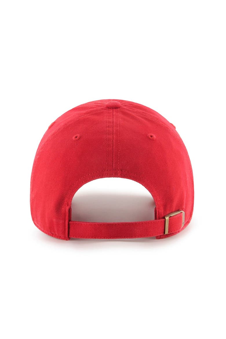Men's '47 Red Kansas City Chiefs American Flag Clean Up Adjustable Hat, Alternate, color, Red