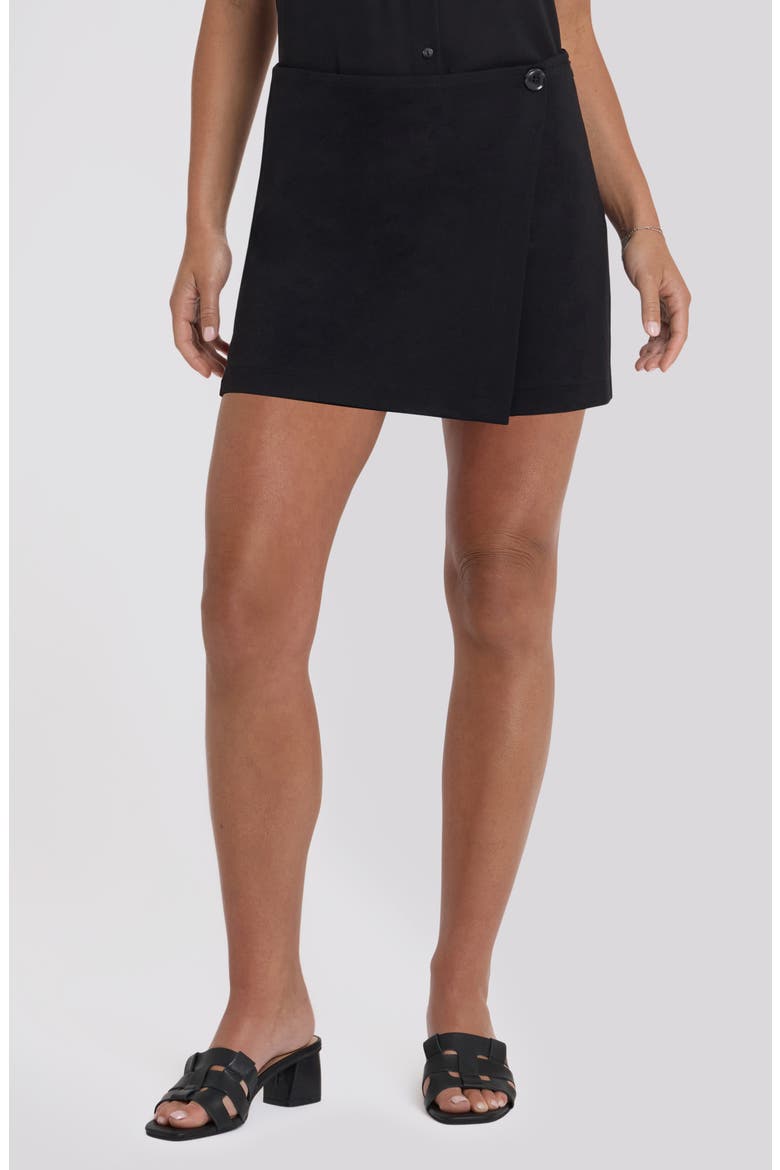 Ponte Skort, Main, color, BLACK