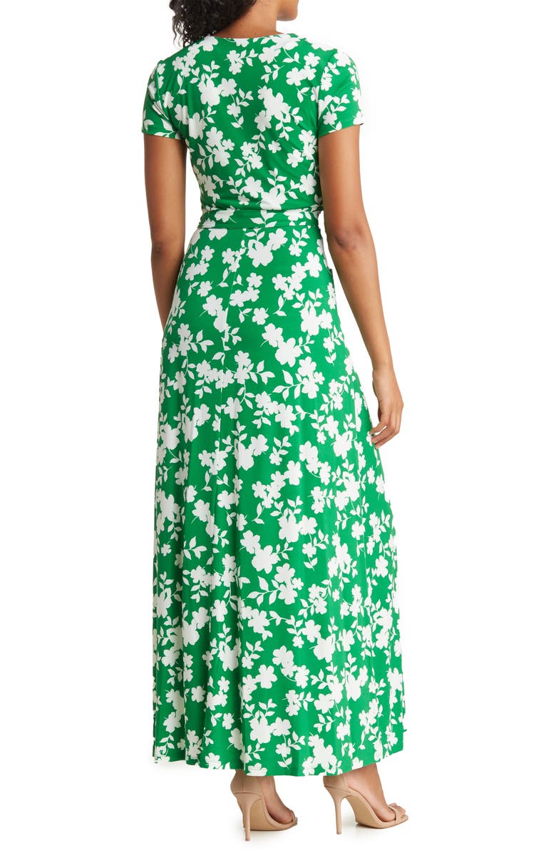 Eliza J V-Neck Faux Wrap Maxi Dress, Alternate, color, 