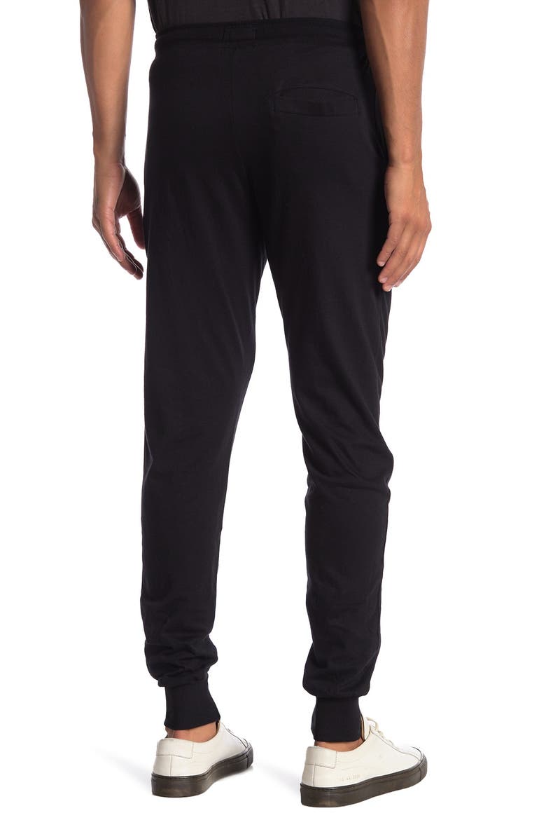 Super Light Weight Cuffed Lounge Pants, Alternate, color, BLACK