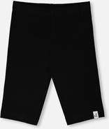 Deux par Deux Mid Length Rib Biker Leggings