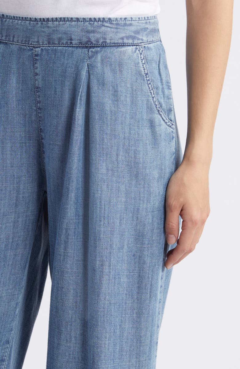 Hatley Crop Wide Leg Chambray Pants, Alternate, color,