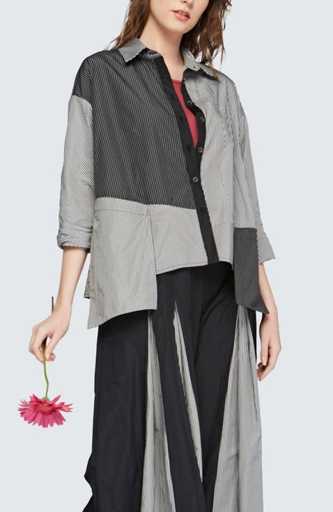 Cleo Checkered Memory Taffeta Shirt