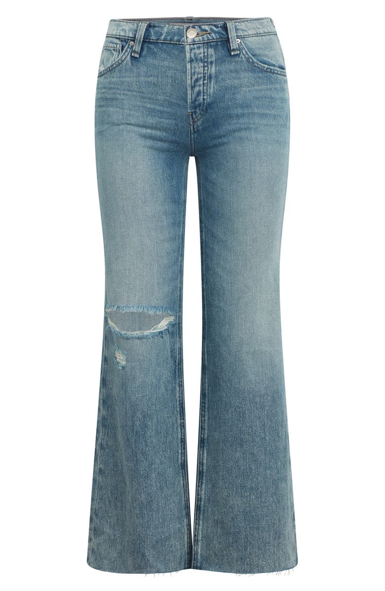 Hudson Jeans Rosie Ripped High Waist Ankle Wide Leg Jeans, Alternate, color, 