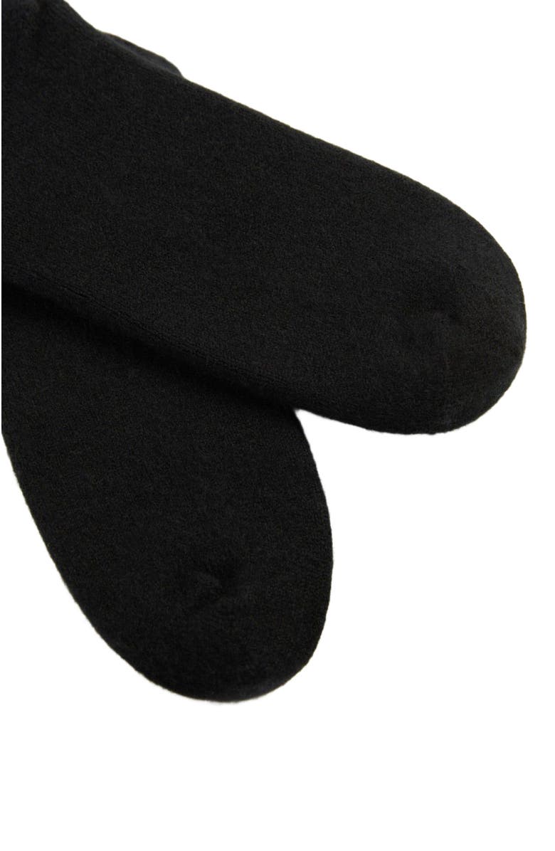 GOBI Mongolian Cashmere Unisex Cashmere Jersey Knit Bed Socks, Alternate, color, Brillian Black