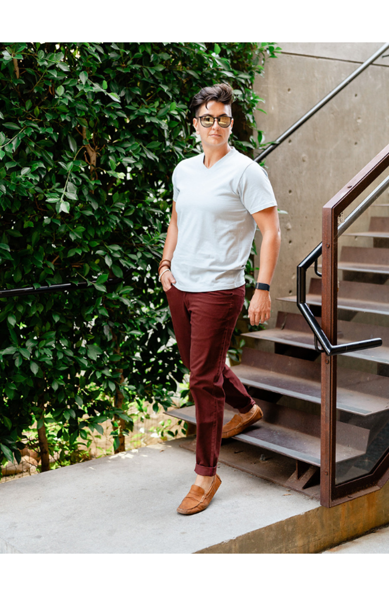 Dapper Boi Slim Burgundy Chino Pants, Alternate, color, Burgundy