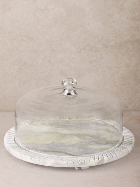 Blinq Green Onyx Serving Board with Cloche
