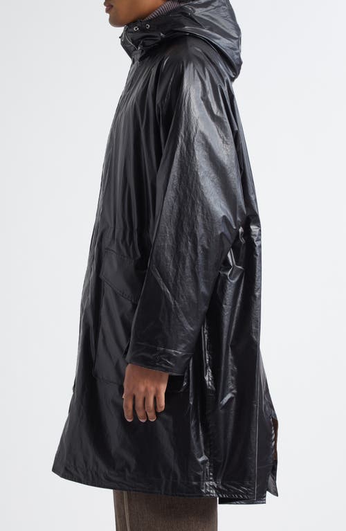 Our Legacy Tempesta Cotton Faux Leather Parka In Black Rich Pleather Cotton