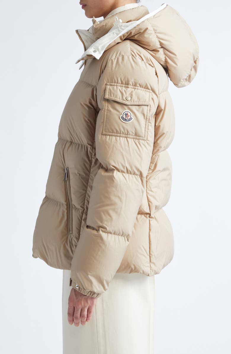 Moncler Fourmines Water Repellent Down Jacket, Alternate, color, Beige Sand