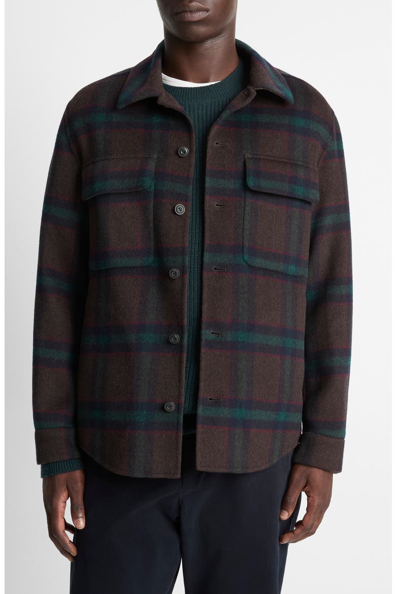 Splittable Wool Blend Shirt Jacket, Main, color, COASTAL COUNTRY RACER
