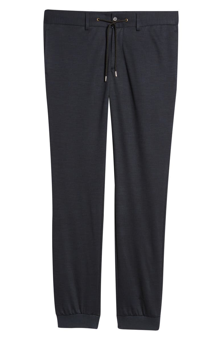 Christopher Bates Glen Plaid Wool Jersey Jogger Pants, Alternate, color,
