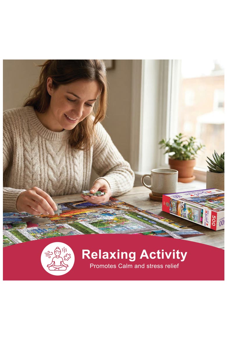 Puzzler's Retreat 500 Piece Puzzle, Alternate, color, Multicolor
