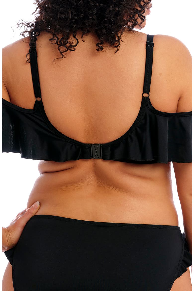 Plain Sailing Ruffle Underwire Bikini Top, Alternate, color, BLACK
