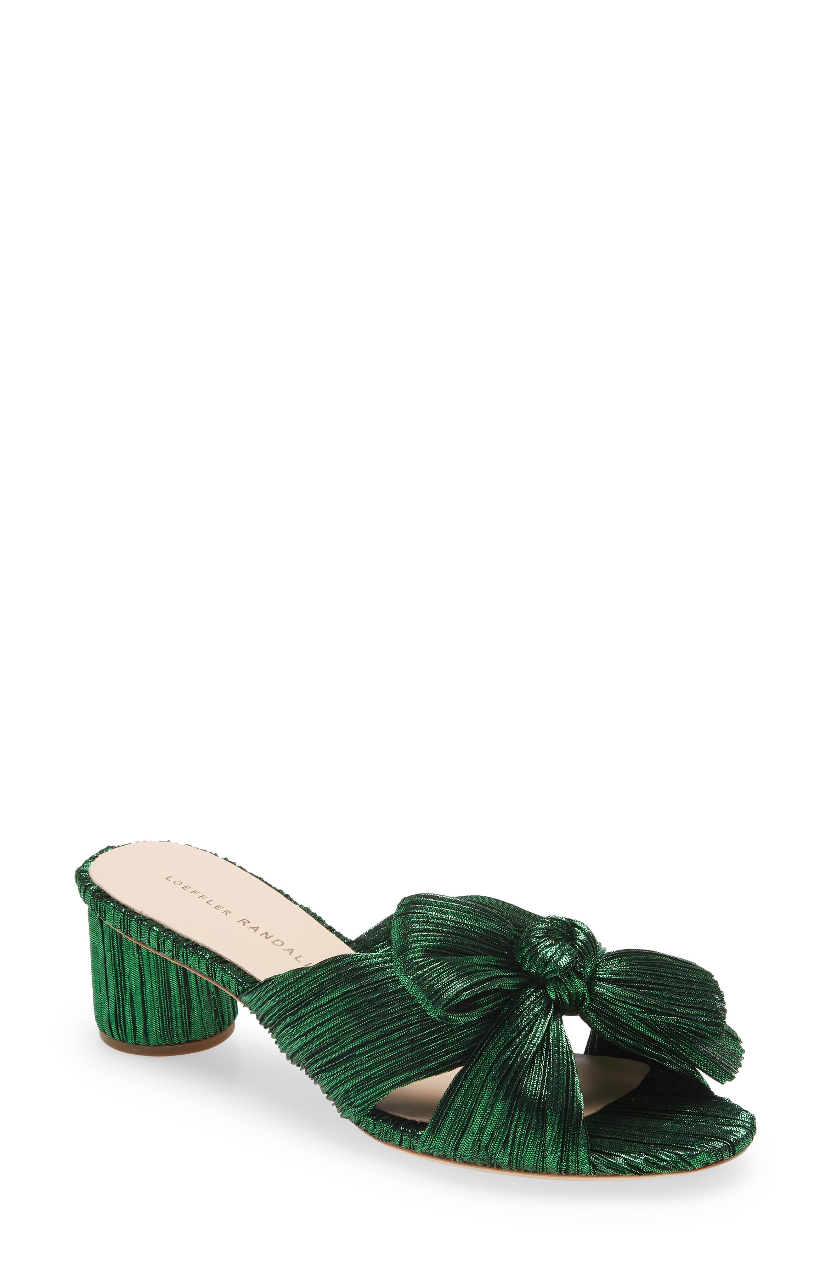 Emilia Knot Slide Sandal, Main, color, EMERALDDNU