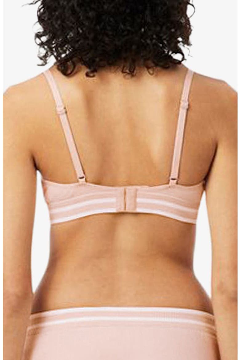 Cotton Blend Rib Triangle Bralette, Alternate, color, BISTRE