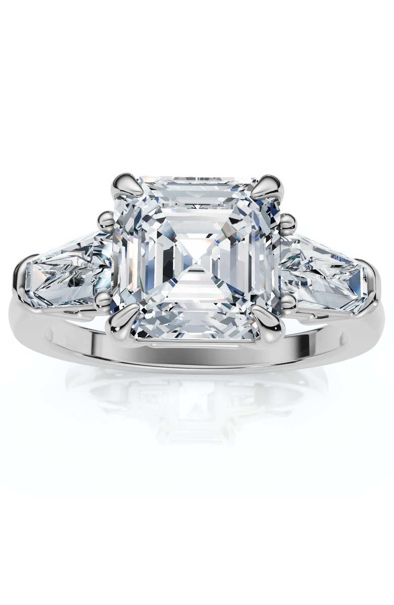 Bliss Diamond Certified 2 1/2Ct Paulina Asscher Dut Diamond Engagement Ring 14k Gold Lab Grown, Main, color, 14K White Gold