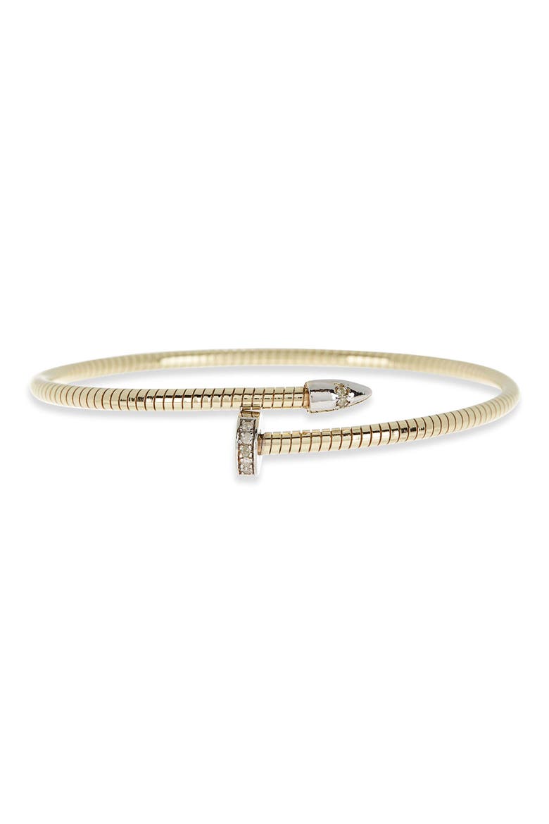 Diamond Bangle Bracelet - 0.1ct., Main, color, YELLOW