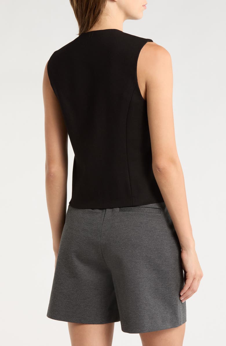 rag & bone Iris Ponte Vest, Alternate, color, Black