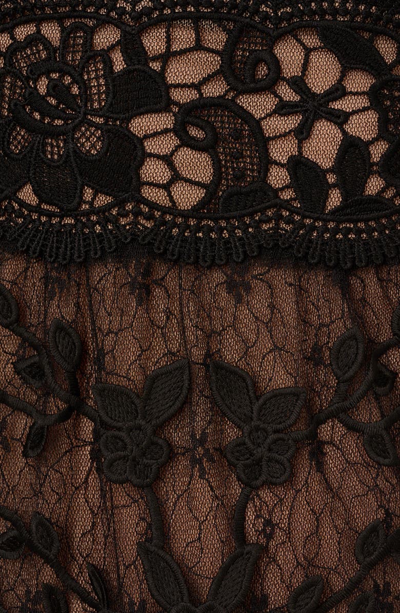 Adrianna Papell Embroidered Lace Minidress, Alternate, color,