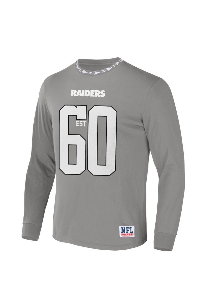 Men's NFL x Staple Gray Las Vegas Raiders Core Team Long Sleeve T-Shirt, Alternate, color, Gray