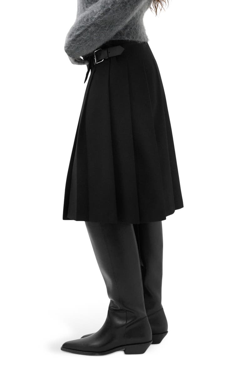 Pleated Skirt, Alternate, color, BLACK