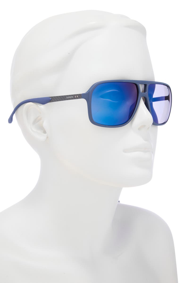 Carrera Eyewear 61mm Aviator Sunglasses, Alternate, color, Blue