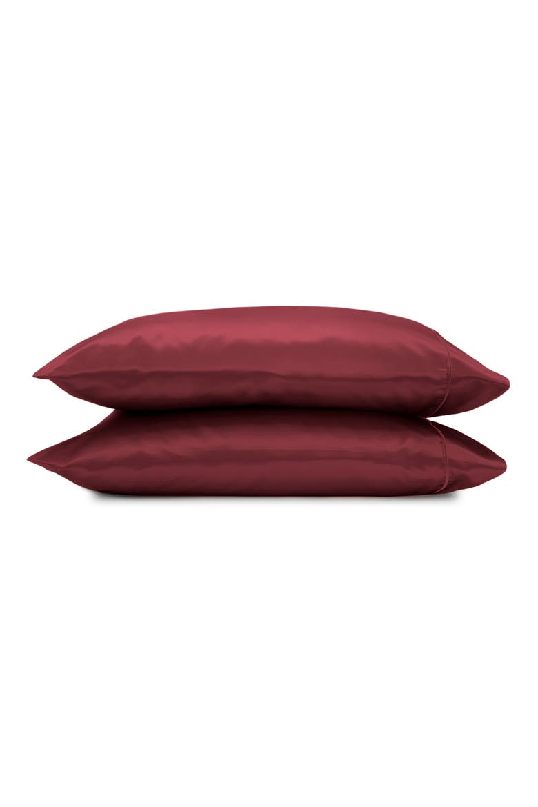 Elegance Satin Sheet Set, Main, color, MERLOT