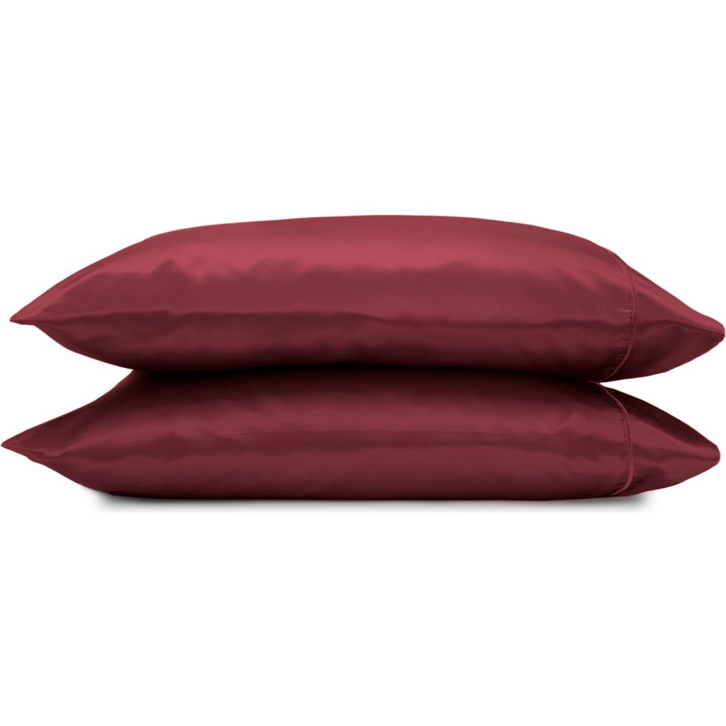 Martex Elegance Satin Sheet Set In Merlot