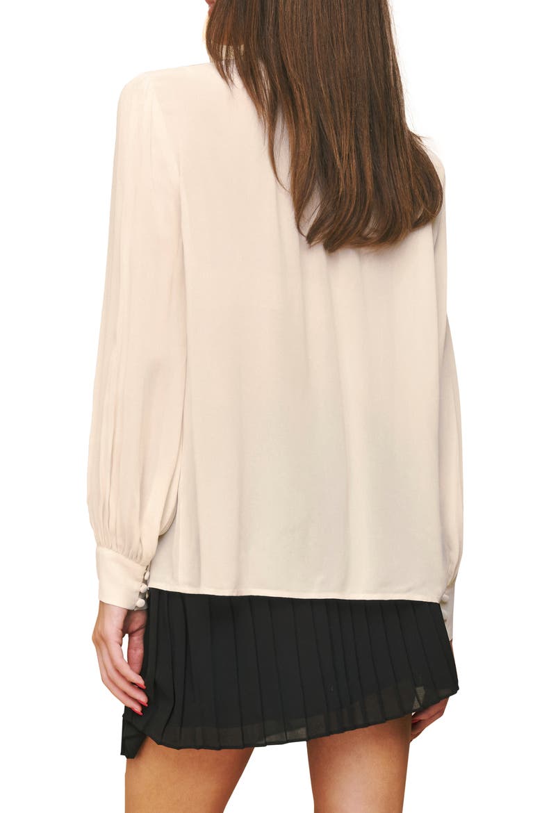 Tie Neck Blouse, Alternate, color, CREAM