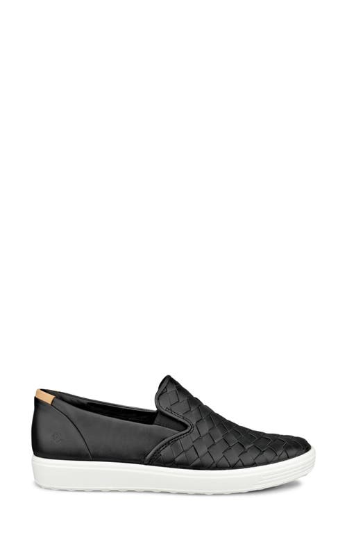 Ecco Soft 7 3.0 Slip-on Sneaker In 01001black