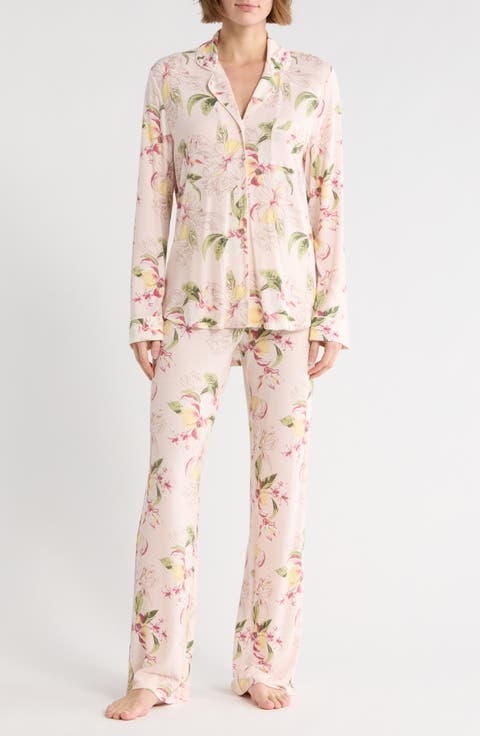 Tranquility Long Sleeve Shirt & Pants Pajamas (Regular & Plus)