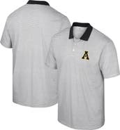 COLOSSEUM Men's Colosseum White/Black Appalachian State Mountaineers Print Stripe Polo