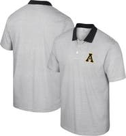COLOSSEUM Men's Colosseum White/Black Appalachian State Mountaineers Print Stripe Polo
