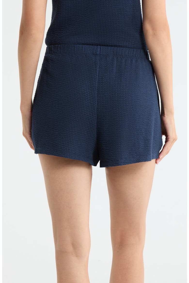 Stretch Organic Cotton Seersucker Lounge Shorts, Alternate, color, DEEP BLUE