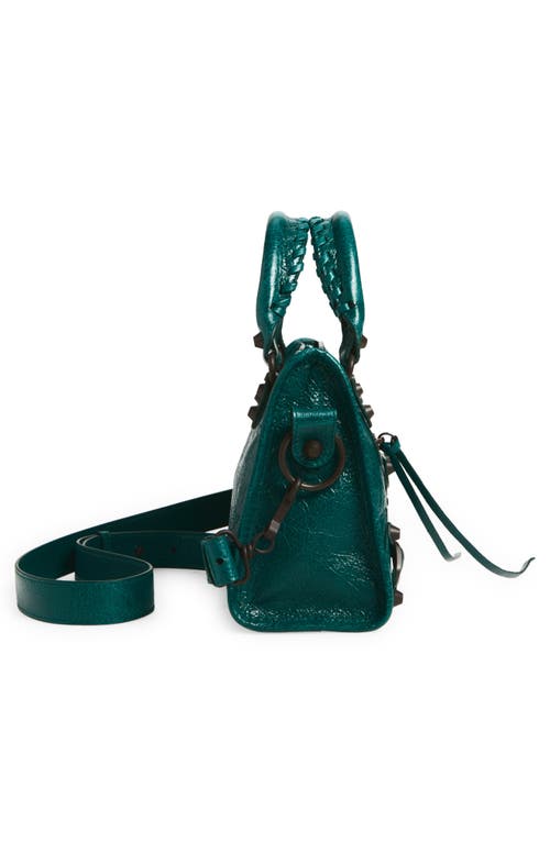 Balenciaga Mini Le City Crinkle Leather Top Handle Bag