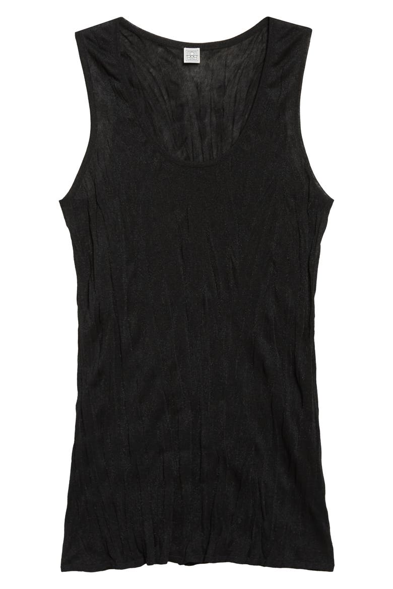 Crinkled Sweater Tank, Alternate, color, BLACK