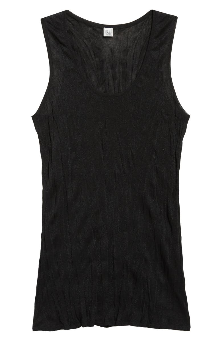TOTEME Crinkled Sweater Tank, Alternate, color, Black
