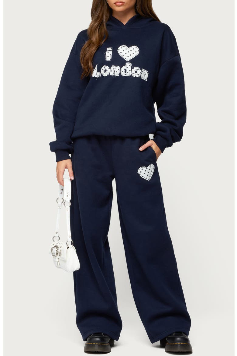 I Heart London Hoodie, Alternate, color, NAVY