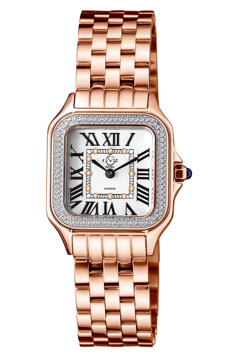 Women's Milan Diamond Dial Bracelet Watch, 27.5mm, Main, color, ROSE GOLD