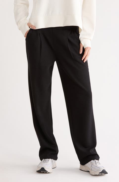 Ribbed Scuba Straight Leg Pants