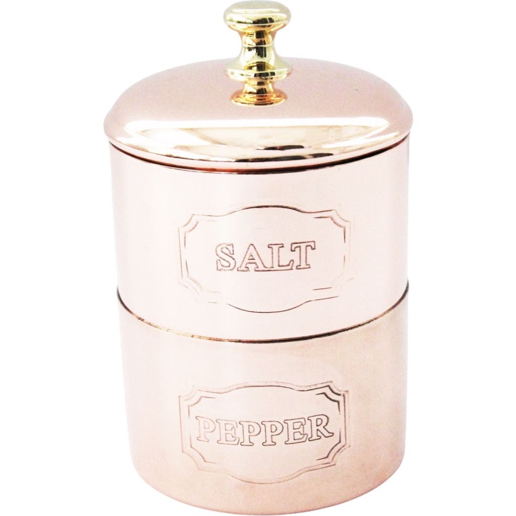 Coppermill Kitchen Vintage Inspired Salt & Pepper Cellar In Copper