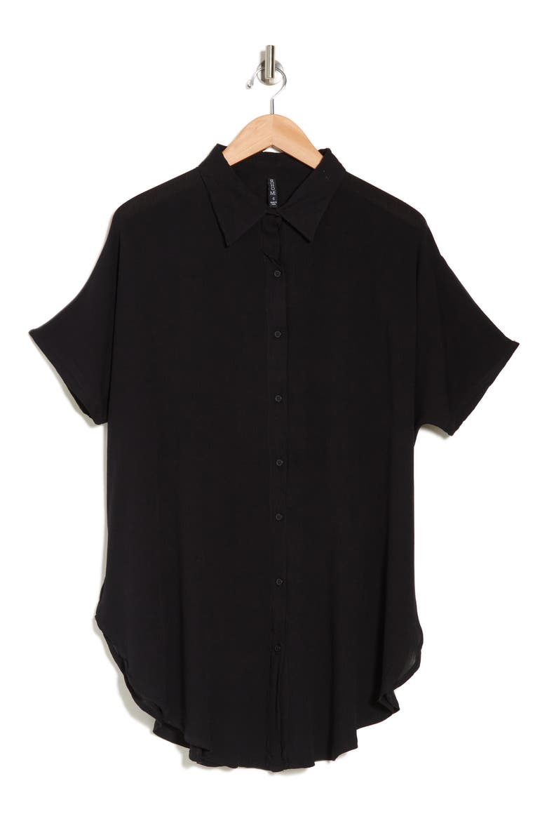 Cover-Up Shirtdress, Alternate, color, BLACK