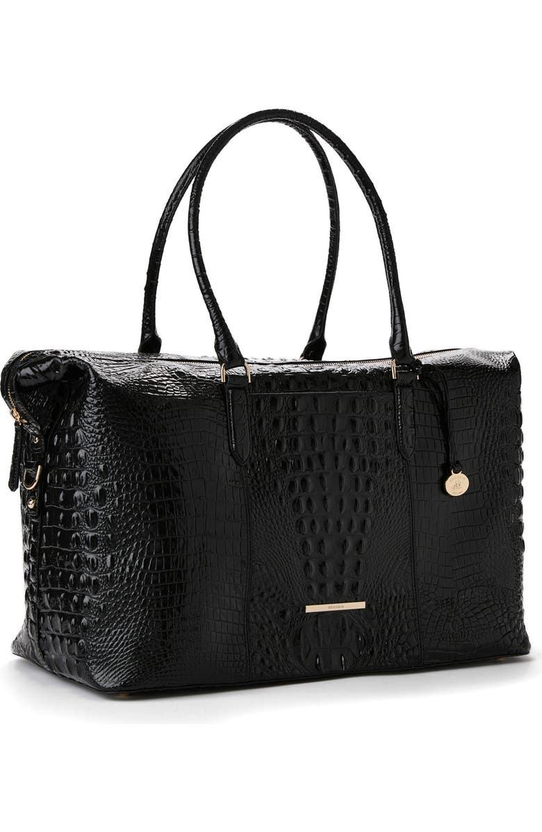 Brahmin Duxbury Croc Embossed Leather Weekend Bag, Alternate, color,