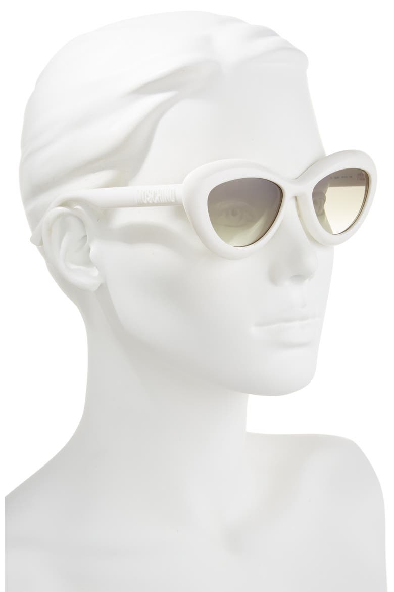 Cat Eye Bubble Frame Sunglasses, Alternate, color, IVORY
