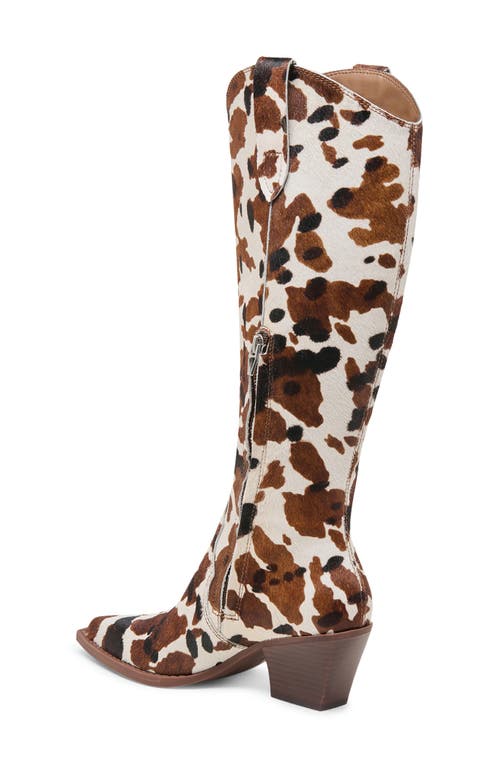 Dolce Vita Regy Genuine Calf Hair Western Boot In Animal Print