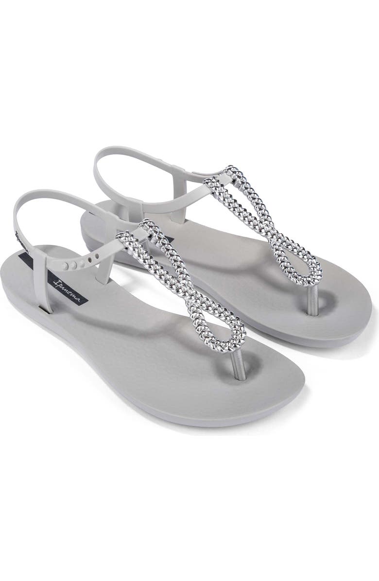 Ipanema Twisted Sandal, Main, color, Grey/ Silver